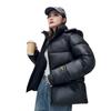 Women's Autumn and Winter Black and Gold Hooded Thickened Loose Warm Short Down Cotton Clothes Women's Bright Bread Clothes Jacket