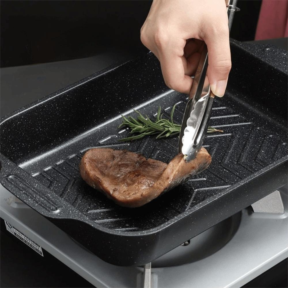 Large Capacity Grilling Pan Non-Stick Grilled Fish Plate Practical Grilled Fish Tray Outdoor