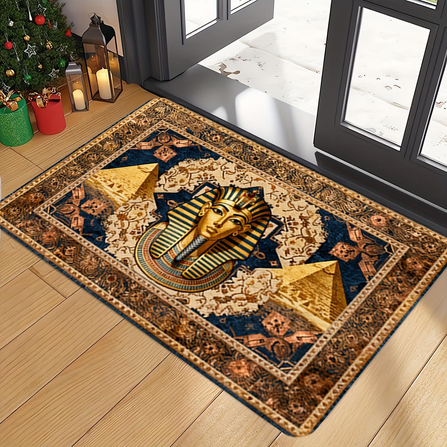 Ancient Egyptian Sphinx Area Rug, Mythical Culture Non-Slip Absorbent Floor Mat, Washable Decor Carpet for Bedroom Bathroom 40x60cm