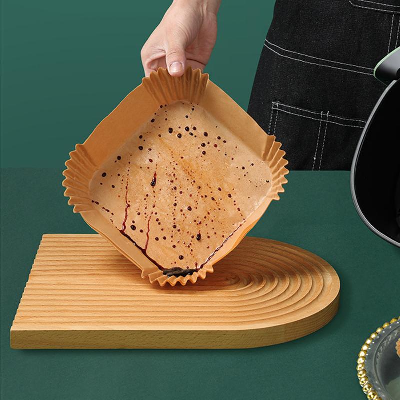 Air Fryer Disposable Parchment Paper Liner 50Pcs Airfryer Bakpapier Oil-proof Paper Tray Non-Stick Baking Mat Oven Pan Pad