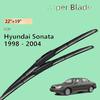 Front Wiper Blade For Hyundai Sonata 1998 - 2004 2003 2002 2001 2000 1999 EF Accessories Natural Rubber Window Brushes 22"+19"