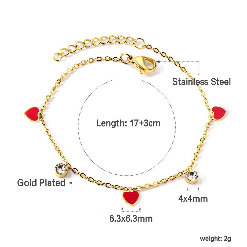 Bracelet Cute Sweet Butterfly Dragonfly Pendant with White Diamond Bracelet Stainless Steel Jewelry