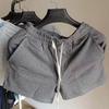 Solid Color Men's High-Elastic Cotton Running Shorts
