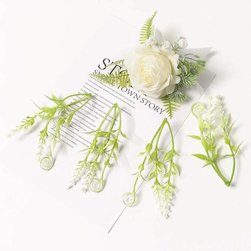 Green Artificial Plants Leaf Party Home Wedding Decor Accessories DIY Cake Candy Box Garland Christmas Decoration Flowers Wreath