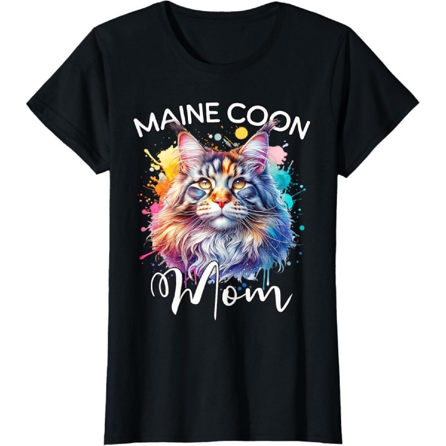 Maine Coon Mom Cat Mom Maine Coon T-Shirt S