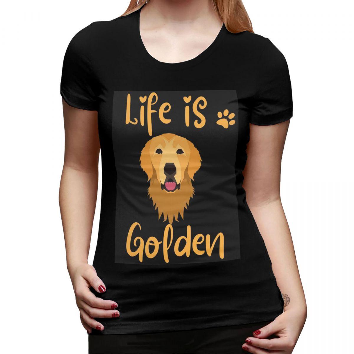 

GOLDEN RETRIEVER Quote TShirt for Women ONeck Streetwear T Shirts Womens Short Sleeve Summer Clothes Tops 4XL