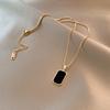 2024 Women's Light Luxury Titanium Steel Pendant Choker - High-End European & American Fashion Design