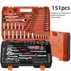 151pcs High-Quality Compact Kit - Car, Bicycle, and Motorcycle Care-Professional Automotive Master Tool Set