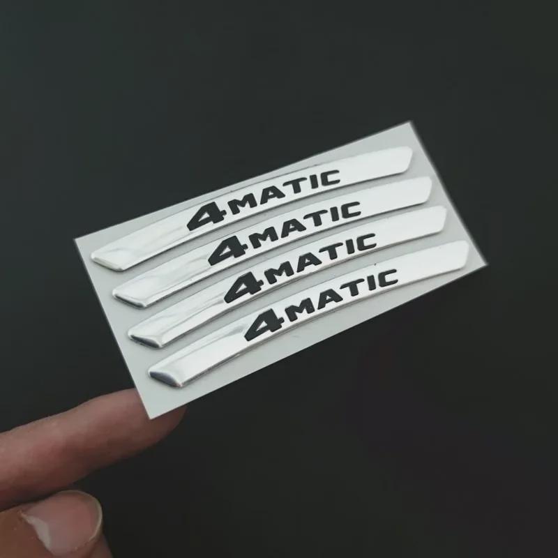 3D Aluminium 4MATIC A M G Logo Hjul Felg Klistremerker Dekaler Emblem Merke For A B C E S GLA GLC GLE GLS CLS Tilbehør