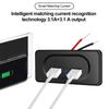 12V-24V 4.8A 3.1A Dual USB Car Charger Socket Fasting Charger Waterproof Outlet Panel USB Power Adapter Phone Charger For Auto Boat Truck Camper Bus