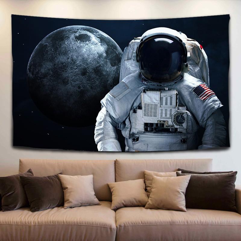 Cartoon Universe Adventure Art Tapestry Living Room Children's Room Polyester Fiber Wall Hanging Room Decoration
