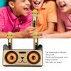 Karaoke Speaker HIFI Portable Cute Desk Speaker with 2 Wireless Microphone for Family KTV