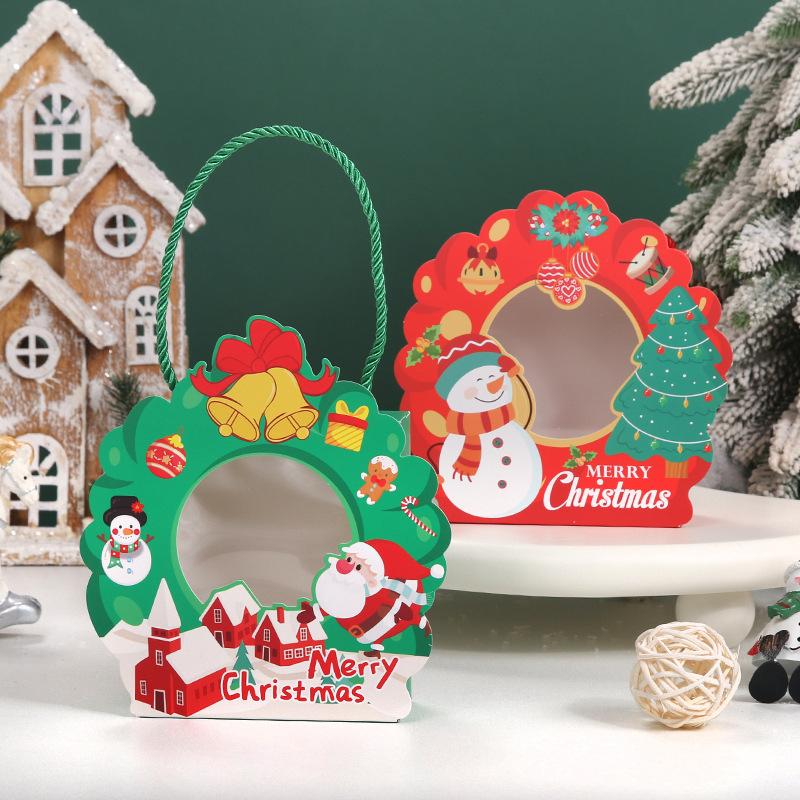 10pcs, Christmas Hand-held Packaging Box, Perfect for Cookies, Candy & Party Favors