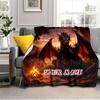 1PC Custom Name Dragon's Fiery Majesty Outdooor Flannel Blankets Throw Blanket All-Season Throw Gift Bedspread for Couch, Bed, Camping Holiday Birthda
