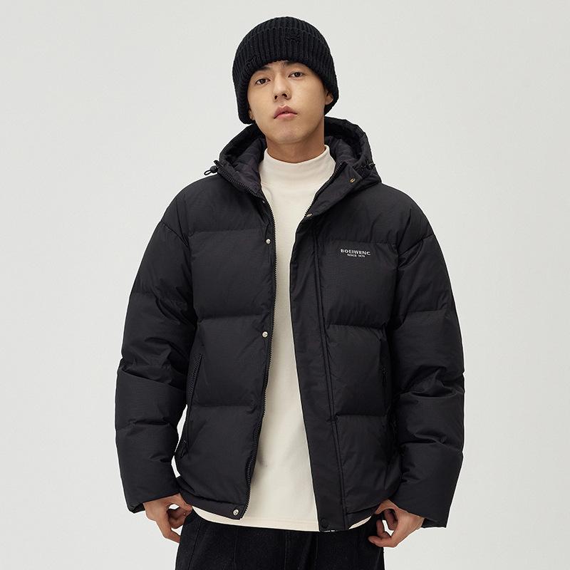 New Winter Hooded Down Jacket for Men, Thickened and Warm, Korean Version for Men and Women, Trendy Casual Couple Jacket