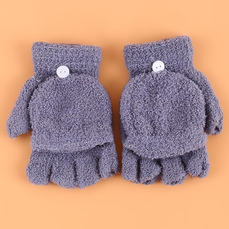 Halbfingerhandschuhe Multifunktional Umschlagbar Niedlich Korallenfleece Warm Kältefest Weich Bequem Damen Winter Warm Damen Handschuhe