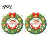 Festive Home Decoration Christmas Santa Claus Wreath Window Cling Cartoon Static Sticker PVC Indoor Outdoor Ornaments Waterproof Glass Decal