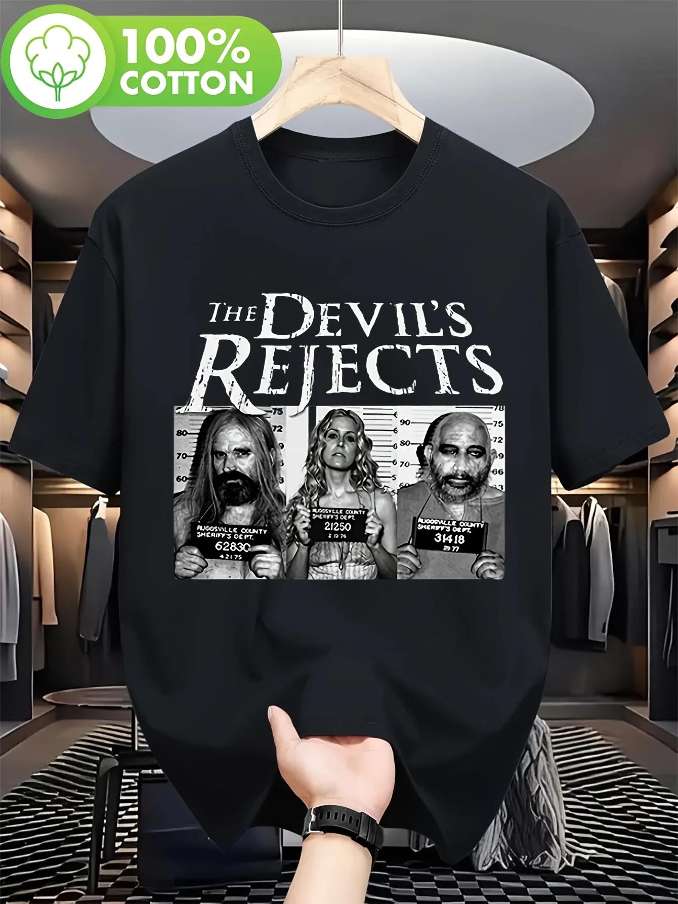 Portraits of Characters in The Horror Movie  Son of The Devil  T-shirt Showcasing Classic Characters Bubee, Baby Dole, and Sp... S разноцветный