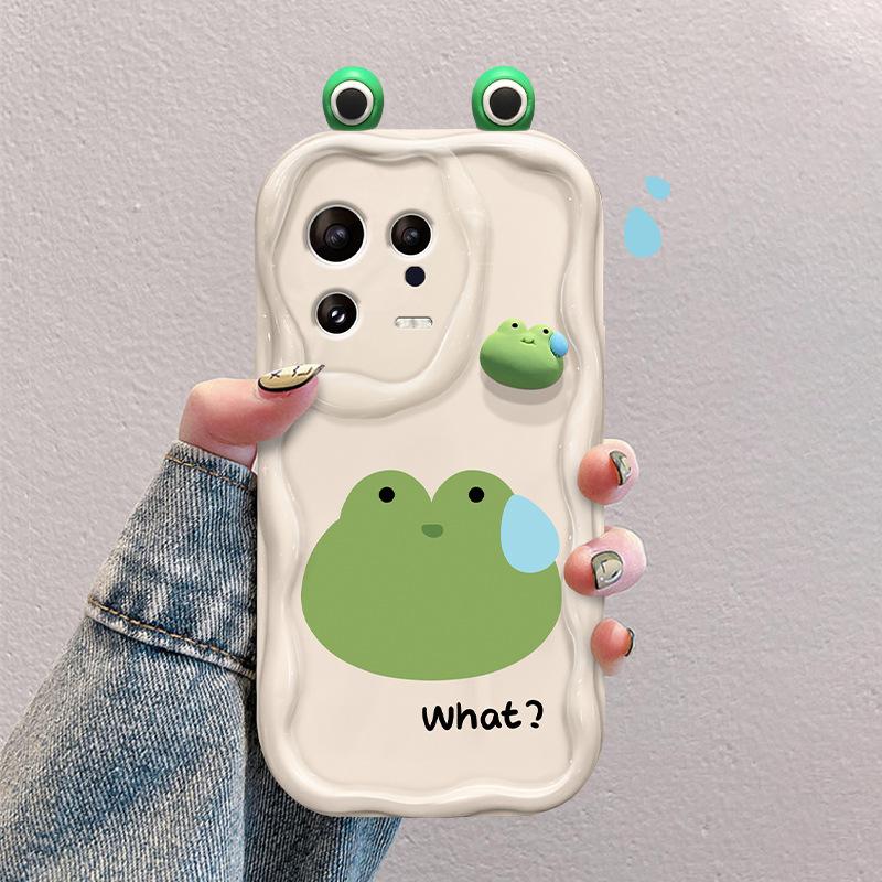 Geeignet für Xiaomi 13 Handyhülle 11/10s Silikon Weichschale Note12 Niedliche dreidimensionale Froschpuppe Redmi K60