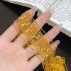 Trendy Geometric Gold Bar Chain Necklace with M Buckle - Simple, Versatile Design