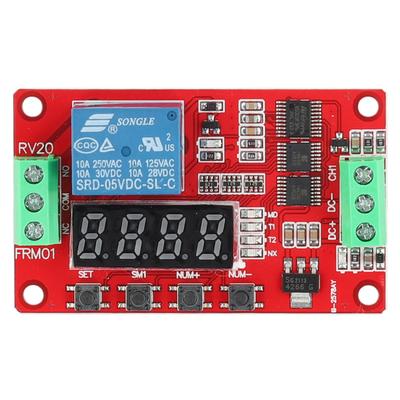FRM01 LED Digital Time Delay Relay Module DC 5V 12V 24V Automation Delay Loop Module 1CH Loop Delay Self-Locking Timing Board
