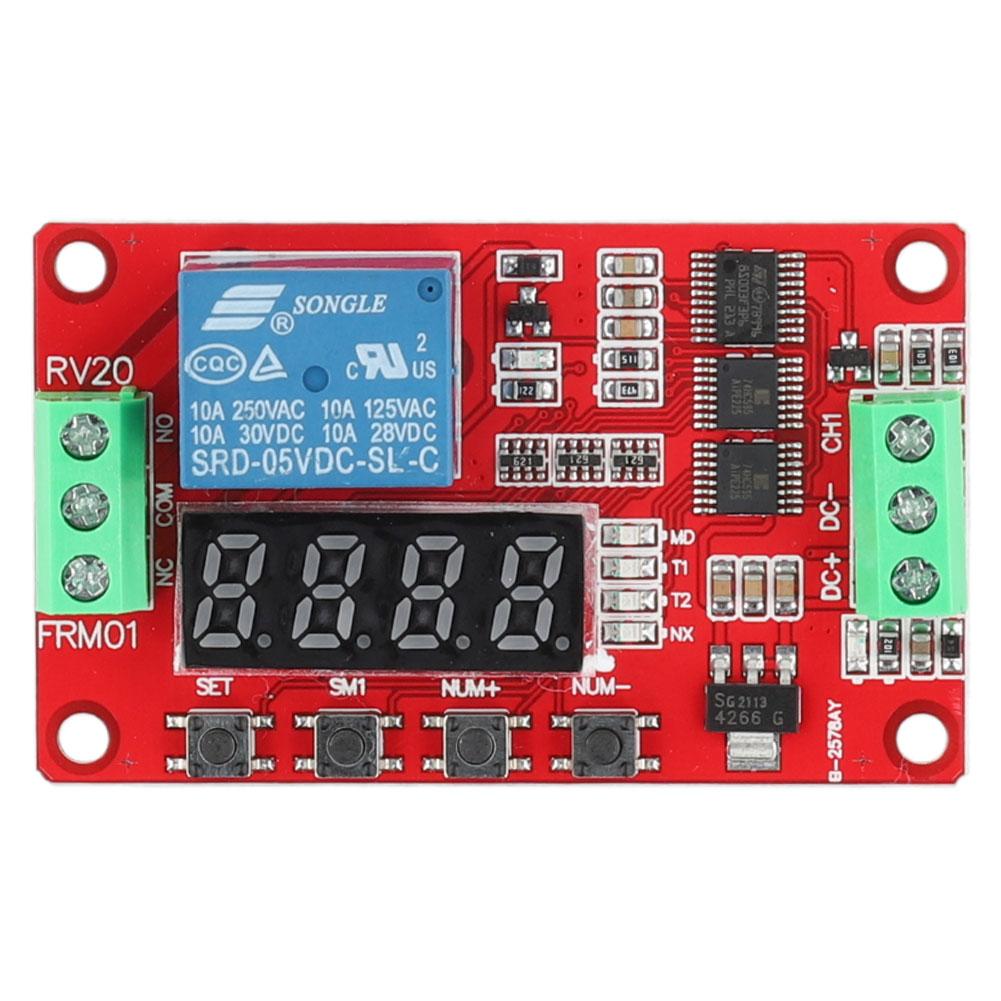 FRM01 Relay Module Multifunction LED Digital Time Delay Relay Module DC 5V 12V 24V 1CH Loop Delay Self-Locking Timing Board
