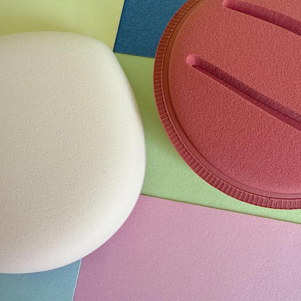 Macaron Soft Marshmallow Powder Puff - Large Water Drop, Non-Absorbent, Dual-Use for Wet & Dry Foundation.