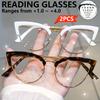 2pcs Minimalist Cat Eye Glasses for Women Men, Computer Eyewear, Suitable for All Kinds of Faces