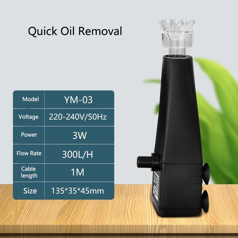 

5W Aquarium Surface Oil Skimmer Filter Mute Auto Oil Film Processor Remove Tool for Aquarium Fish Tank Water Filtration 220-240V CN Plug