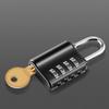 Lock with Key Backpack Zipper Lock Luggage Padlock 4 Digit Password Lock Dormitory Cabinet  Lock