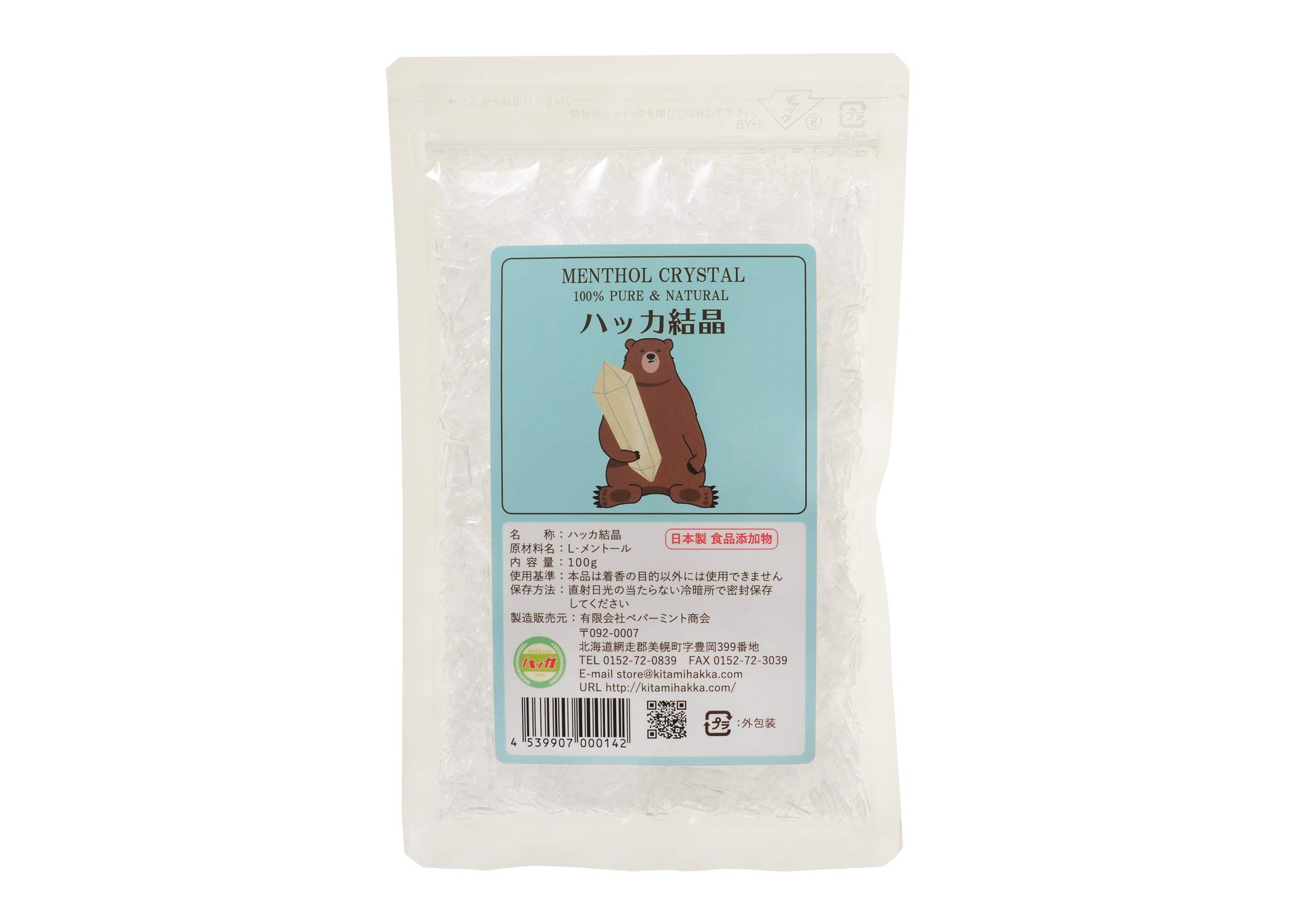 

Peppermint Shokai Natural Mint Crystals 100g Made in [Food Additive, Japan]