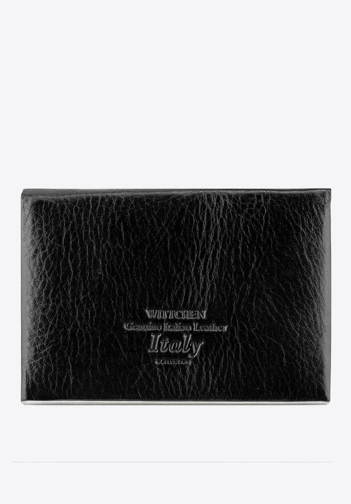 Porte-cartes de visite en cuir pour homme Wittchen avec fermeture magnétique Noir Cuir Naturel