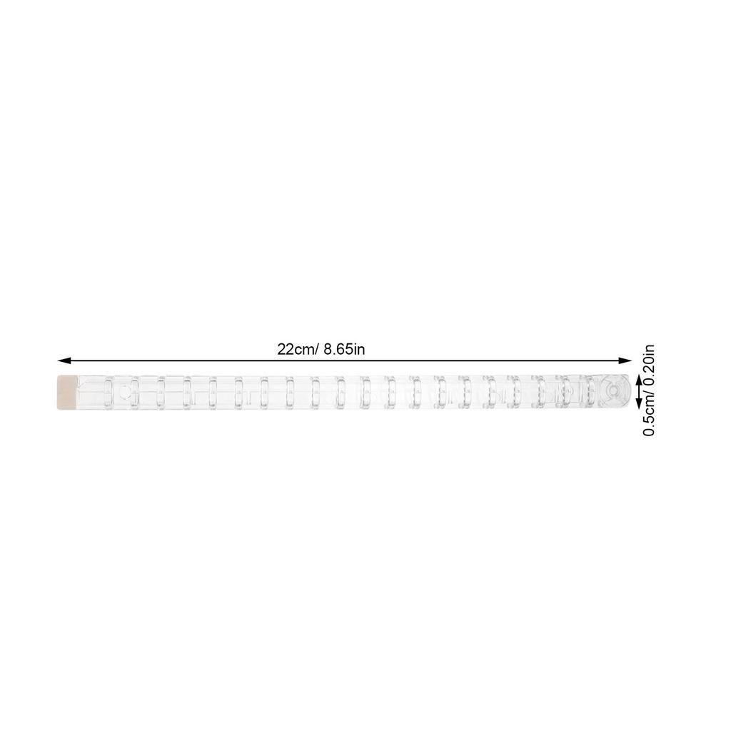 10Pcs Loose Leaf Binder Rings Transparent Plastic Binding Combs 15Mm Diameter for Document File Notebook Organizer Replacement