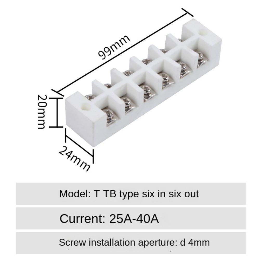 3 In 3 Out 4 In 4 Out Screw Wire Connector Terminals Ceramic Terminal Post