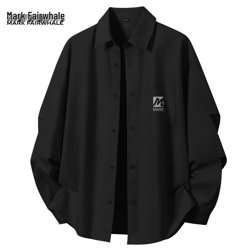 Mark Fairwhale Men's Long Sleeve Casual Shirt Jacket