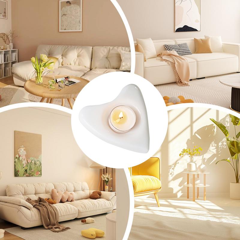 Heart Shaped Candle Holder Love Tea Candle Holder Elegant Statue for Home Anniversary Table Decoration