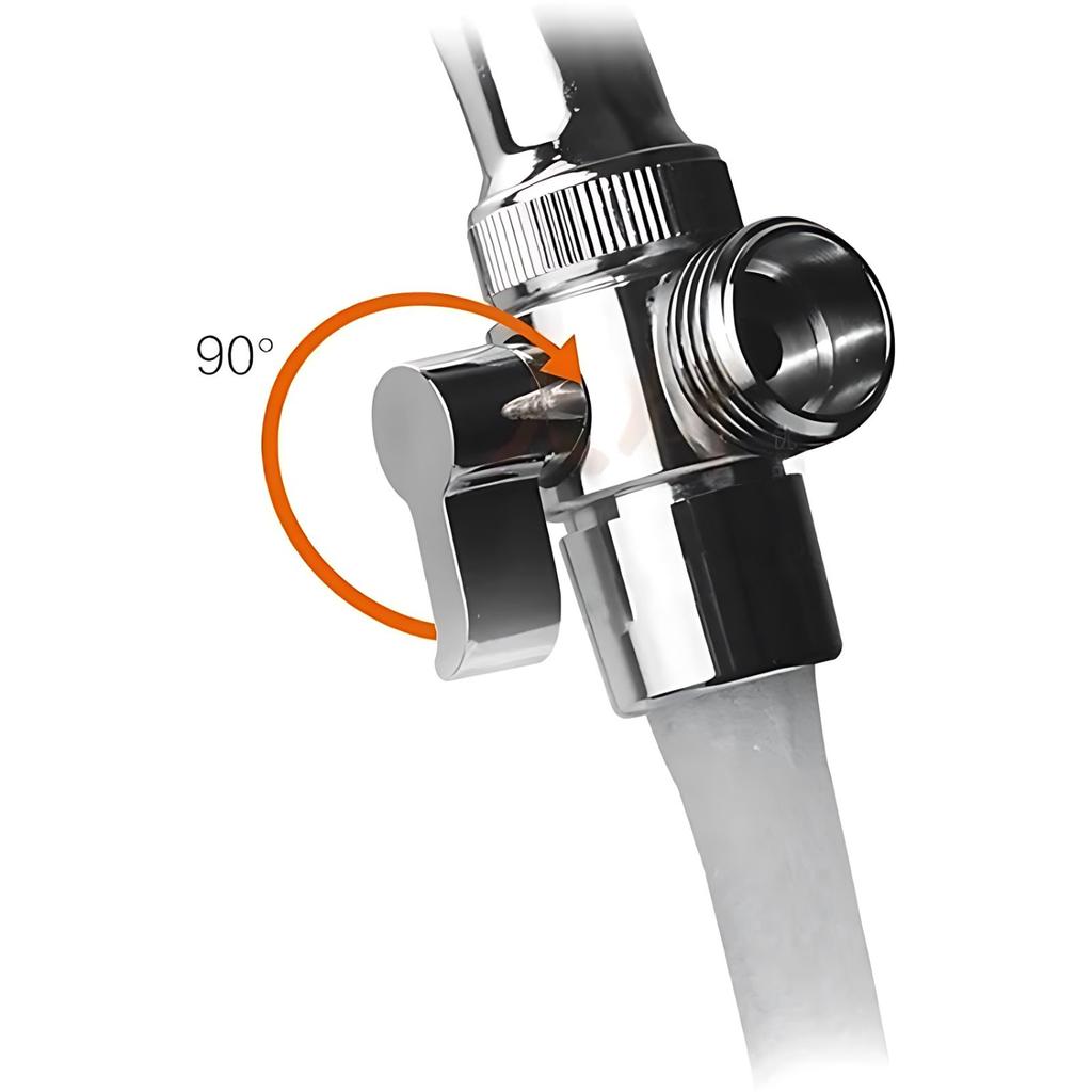 Faucet Diverter Valve, 3-Way Diverter Valve  Hand Held Shower, Sink Faucet Splitter  Kitchen and Bathroom