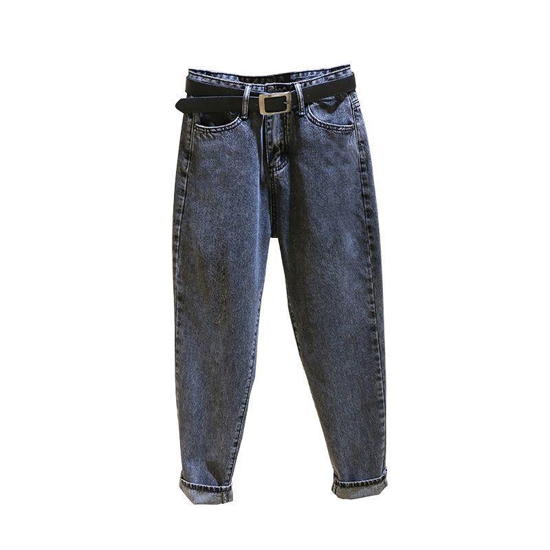 High-Waisted Ash Jeans: 2020 Korean-Style Loose Fit Harem Pants for Women