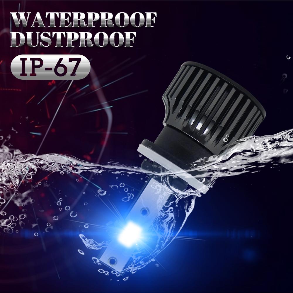 2PCS 100W Car LED Fog Light Bulbs Ice Blue Light, Plug and Play Auto Replacement LED Bulbs H8/H9/H11/880/881/5202/9006/HB4/9005/HB3
