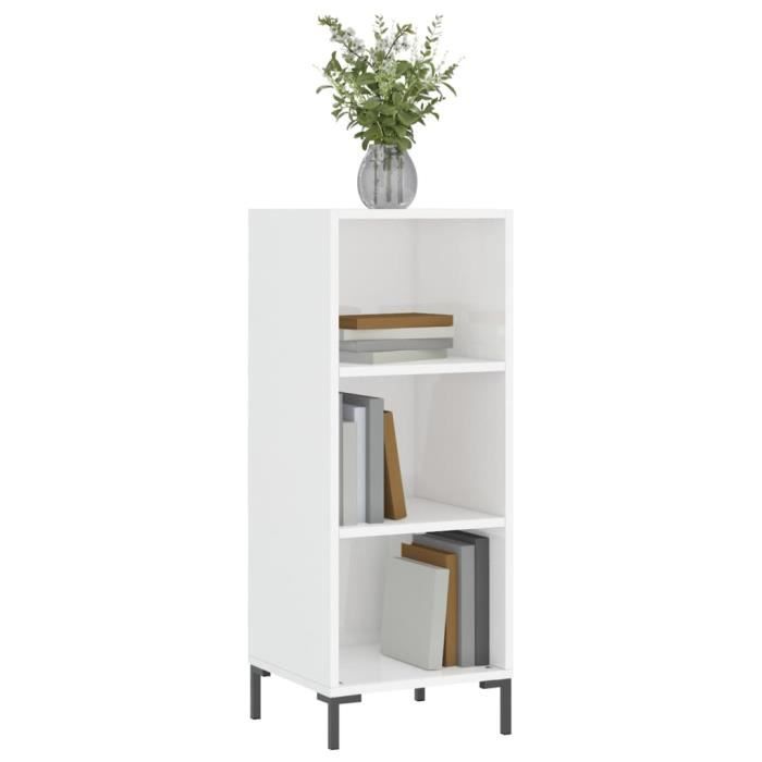 VidaXL Buffet blanc brillant 34,5x32,5x90 cm bois d'ingénierie 828734
