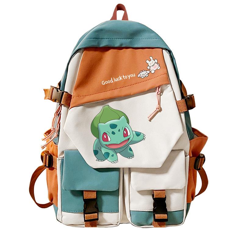 Pokemon Pokémon Elf Peripheral Printing Casual Backpack Elementary and Secondary School Students Large Capacity Backpack