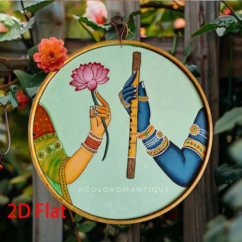 Vintage Vase Metal Tin Sign Hand Painted Wall Art Home Decor Bohemian Gift 20x20