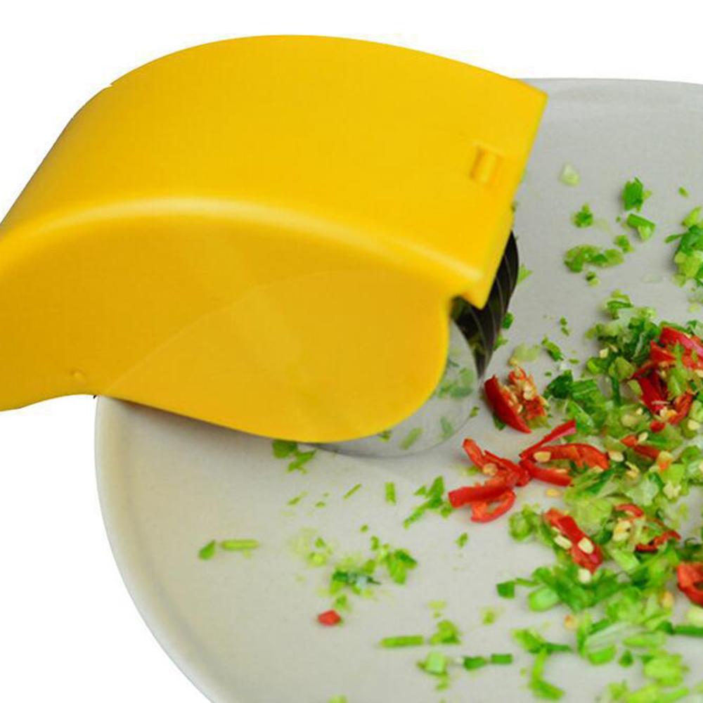 1PCS Stainless Steel Parsleys Chopper,Manual Labor-Saving Vegetable Rolling Cutter,Multifunctional Onion Garlic Chopper Machine
