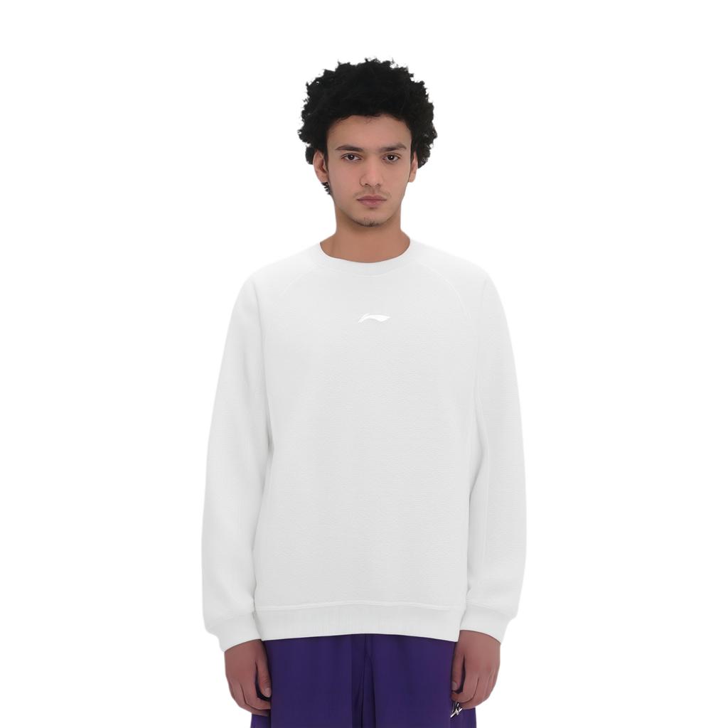 Li Ning Sweatshirt Unisex White Birch Gray AWDVF67-2