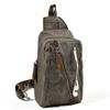 Neue Umhängetasche Herren Retro Canvas Brusttasche Zweifach nutzbare Brusttasche Freizeit Multifunktionale Herren Umhängetasche