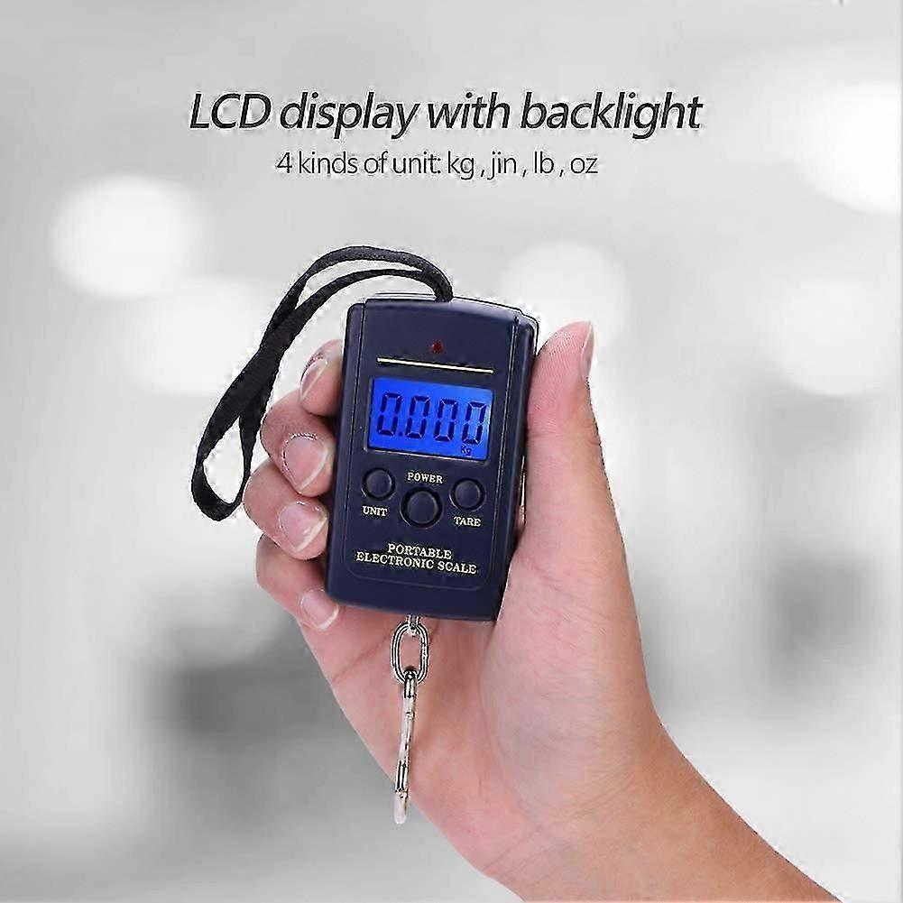 40kg LCD Digital Fishing Scale - Portable Electronic Weight Meter for Travel & Outdoor Use