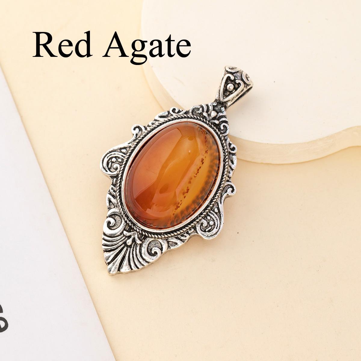 

1 шт. Исцеляющий хрустальный кулон Рейки, винтажные богемные овальные натуральные камни, энергетические самоцветы, подвески для самостоятельного изготовления женских ожерелий, аксессуары для изготовления рождественских украшений 1Pc/55x30mm