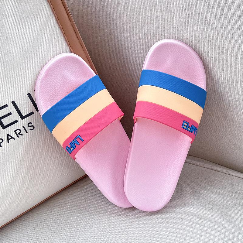 

Модные тапочки для ванной женские Легкие и удобные Повседневные Домашние Нескользящие и дезодорирующие Большой размер 45 Мужские тапочки Женские 44-45 розовый