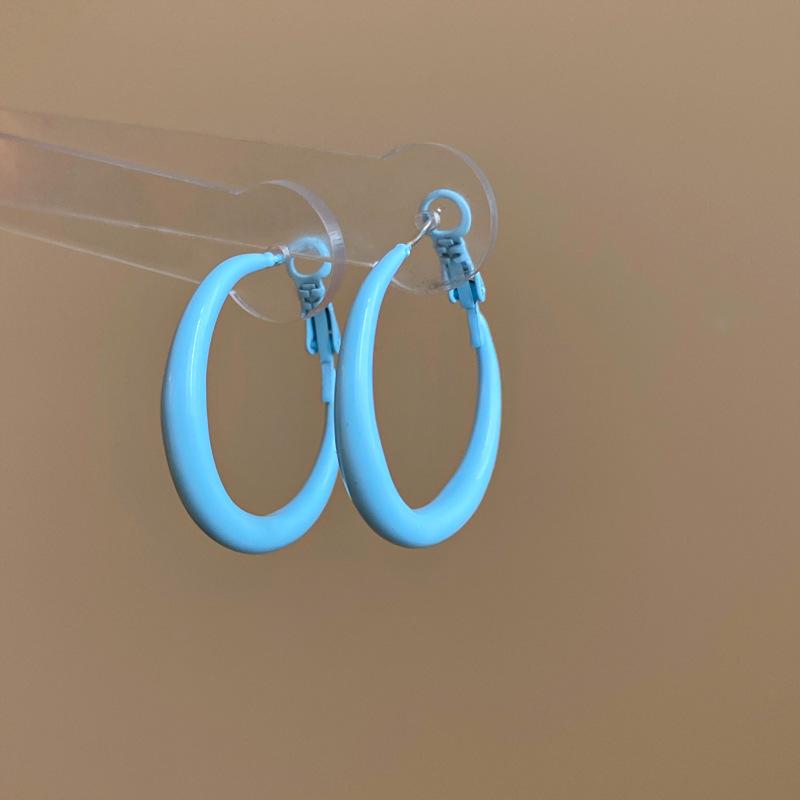 Dopamine Color Glossy Earrings Earrings Simple Earrings