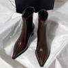 Fashion Elegant Ankle Boots for Women High Heels Pointed Toe Shoes Winter 2025 Trend New Fashion Sexy Chunky Party Pumps Woman Botas